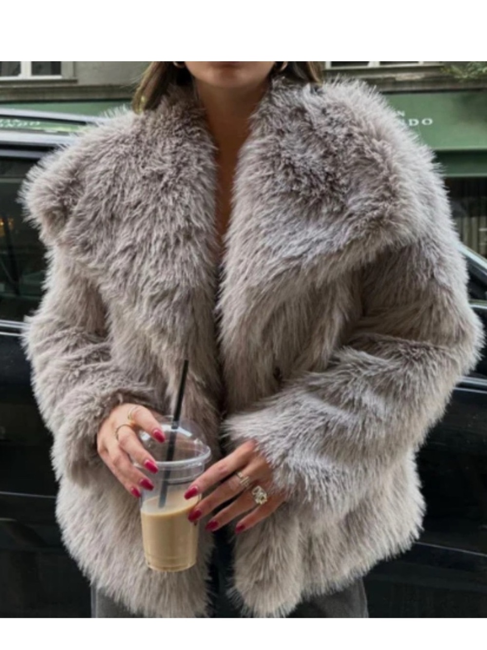 Anthropologie Avec Les Filles Luxurious Faux Fur Cropped Coat